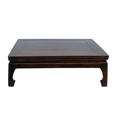 Chinese Simple Plain Wood Low Altar Kang Coffee Meditation Table cs5958E 