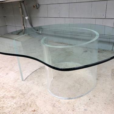 Midcentury Lucite Kagan Style Table
