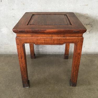 Great Old Carved Leg Side Table with Asian Details