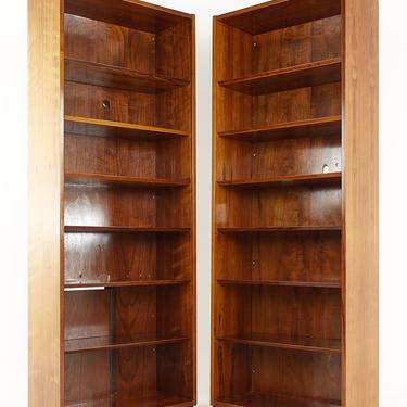 HP Hansen Mid Century Rosewood Bookcase - A Pair - mcm 