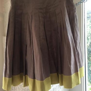 Prada Size S/38 Gray & Yellow Skirt