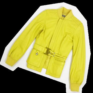 Dirk Bikkembergs yellow leather jacket