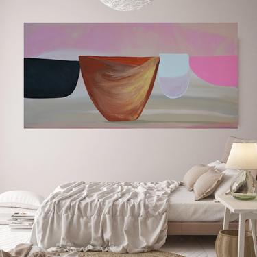 Bowls 24&quot;x48&quot; Canvas Painting Abstract Minimalist Art Modern Artwork Original Painting Contemporary Commission Art ArtbyDina by Art