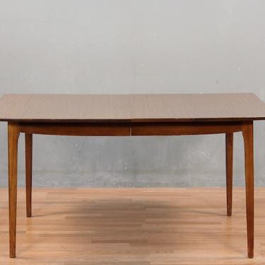 Classic Mid Century Walnut &amp; Laminate Dining Table with 3 Leaves – ONLINE ONLY
