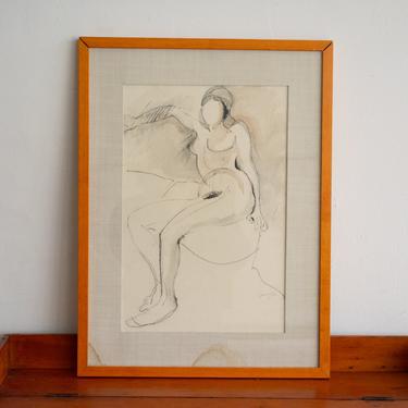 Framed Nude Drawing