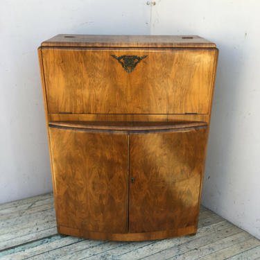 Art Deco Walnut Cocktail Cabinet