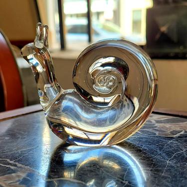 Vintage Steuben Glass Snail Figurine 