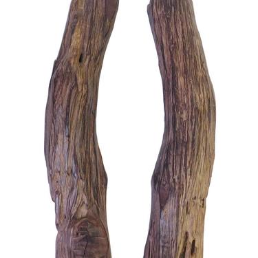 Chinese Pair Natural Wood Irrigular Shape Paperweights cs1599E 