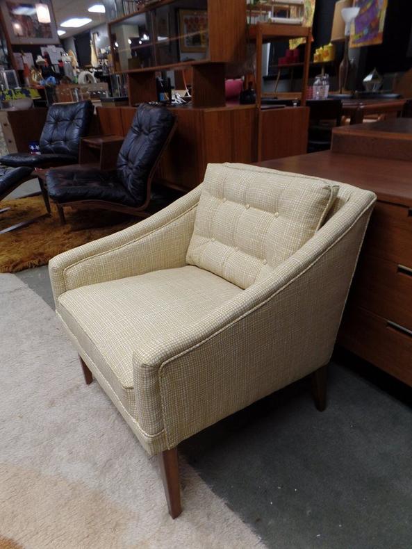 Newly upholstered Mid-Century Modern armchair