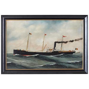 Steamship Willy Alexander by Alfred Jensen, 1909 by ErinLaneEstate