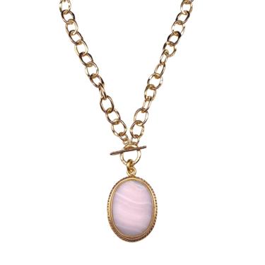 Pink Opal on Classic Chain