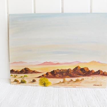 Vintage Desert Bluff Landscape Painting - by J. Torrence 1965 
