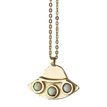 UFO necklace with Opal