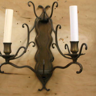 1029A DIY Single Solid Brass English 1920's Wall Sconces for Crystal Prisms for Restoration 