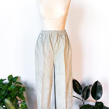 1980s Pistachio Suede Pants, 27–33" waist