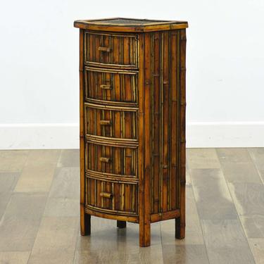 Bamboo Style 5 Drawer Nightstand Lingerie Cabinet