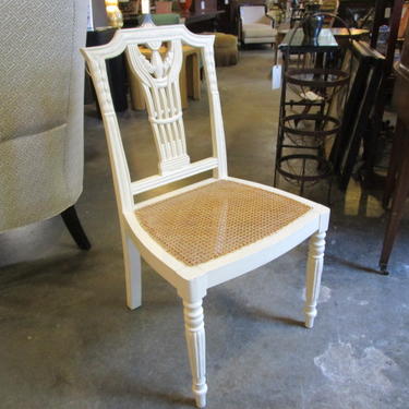 PAINTED SINGLE CHAIR WITH CANE SEAT