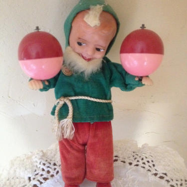 Vintage rare 1950s Max Carl Mechanical Santa Wind Up Toy-West Germany 