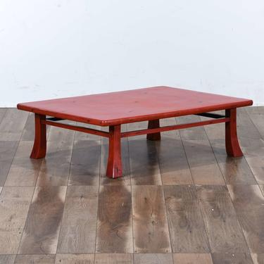 Contemporary Asian Design Red Lacquer Coffee Table 