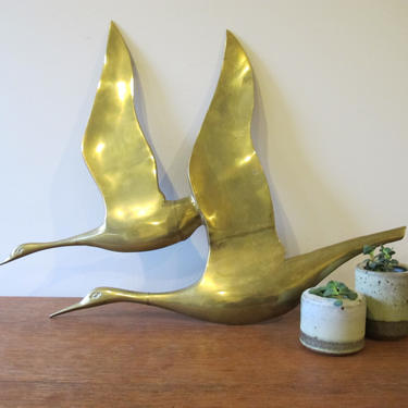 2 Available/Sold Separately Vintage Solid Brass Birds wall Hangings  - Made by Decorative Crafts Inc. (Hand Crafted Imports) 