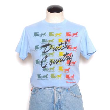Vintage 80's Dutch Country Graphic T-Shirt Sz M 