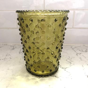 Vintage Olive Simpatico Doted Textured Vase or Planter, Gardener Antique Gift Ideas by LeChalet