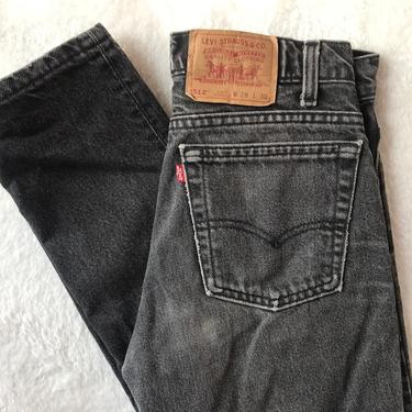 28 x 30 -  Black Vintage 1994 Levi’s 512 Slim Fit Tapered Jeans 