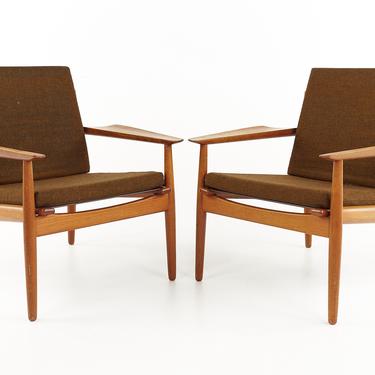 Arne Vodder Glostrup Mobelfabrik Mid Century Danish Lounge Chairs - A Pair - mcm 