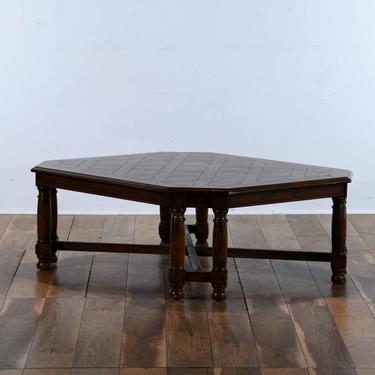 American Traditional Parquet Top Coffee Table
