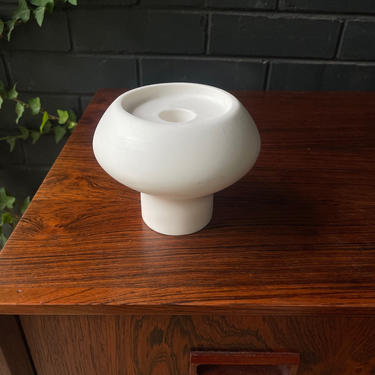 Mid-Century White Architectural Pottery Japanese Candleholder Vintage 1960s like Kenji Fujita AP Tackett McM Otagiri 