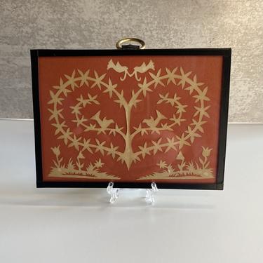 Vintage heart and bird Paper-cut