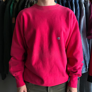 Vintage 80’s Champion Reverse Weave Pink Sweatshirt 