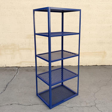Sample Sale - Four-Tier Expanded Metal Shelf Unit, Custom Made in Navy Blue