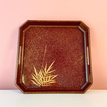 Midcentury Hand Painted Serving Tray 