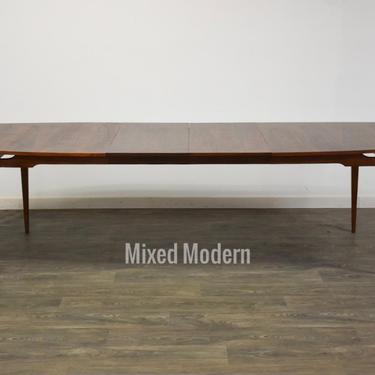 Walnut Floating Top Extendable Dining Table 