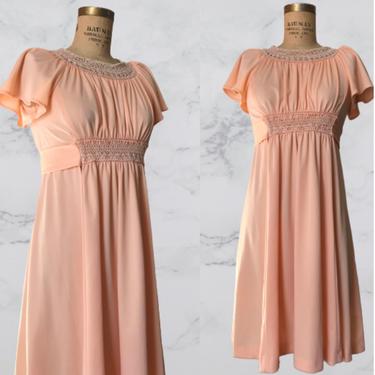1960's Salmon Pink Babydoll Dress 