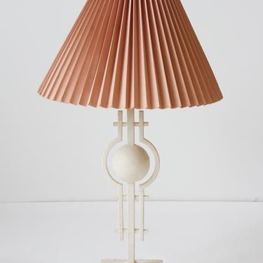 Pink Pleated Table Lamp