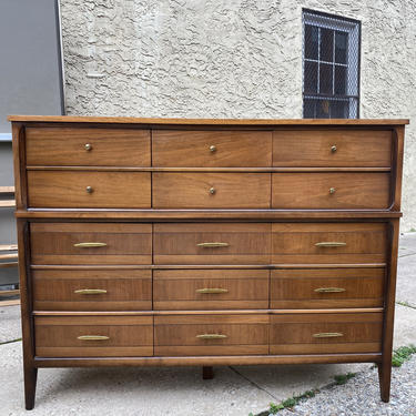 Mid century dresser Danish modern triple dresser mid century modern tall chest of drawers 