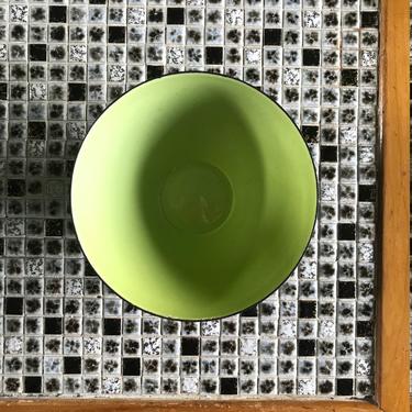 Herbert Krenchel Danish Krenit Bowl Small Nut Condiment Vintage Mid-CEntury Modern Green 