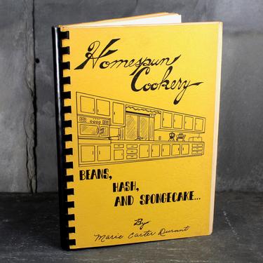 Homespun Cookery by Marie Carter Durant - New England Inspired Recipes - 1975 Self-Published Cookbook | FREE SHIPPING 