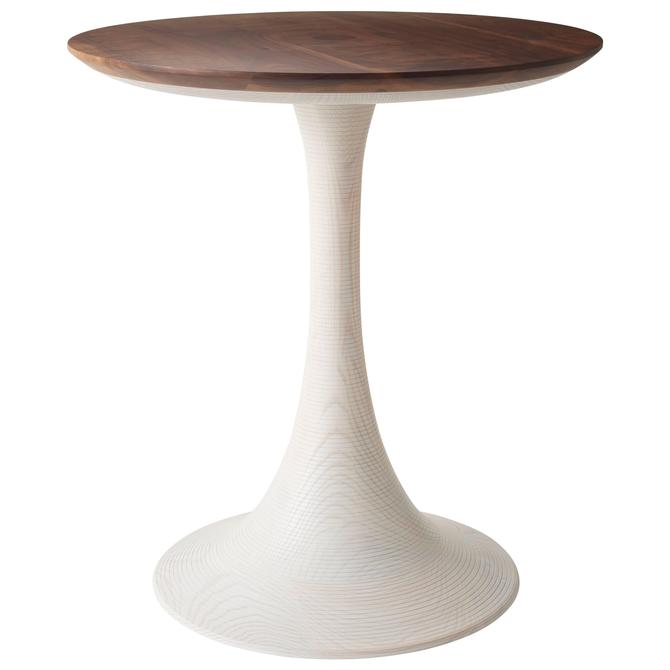 Turn Up Table Modern Turned Hardwood Occasional Table for Living Room or Bedroom