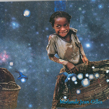 Star Catcher African American Art-Child Collage 10 x 8 Fine Art Print 