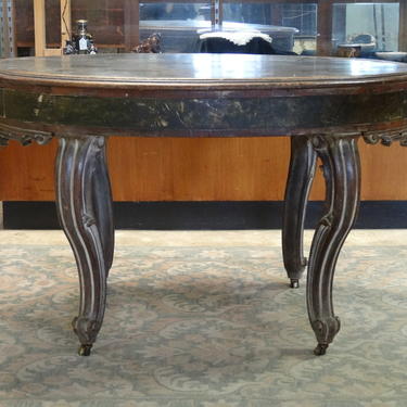 French Boulle Oval Table w/ Drawers