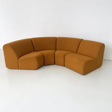 1970s &quot;Tappo&quot; Mustard Modular Sofa by John Mascheroni for Vectra