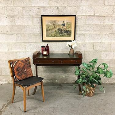 LOCAL PICKUP ONLY Vintage Wood Frame Chair Retro 1960's Mid Century Modern Fold Up Kitchen or Desk Chair with Black Vinyl Seat 