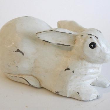 Hand-Carved White Rabbit 
