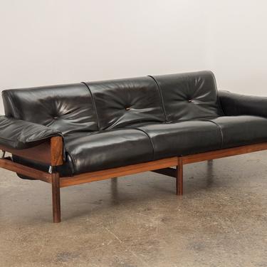 Percival Lafer Rosewood Sofa with Ottoman 