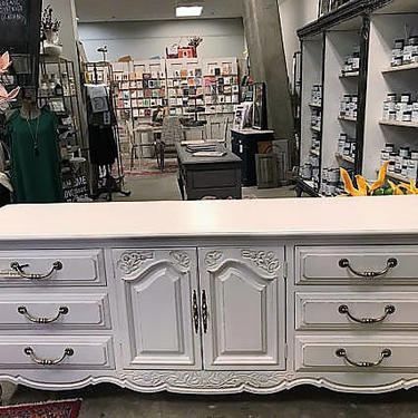 Gail - Long White French Provincial Dresser 