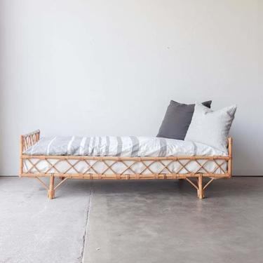 Vintage French Bamboo Daybed
