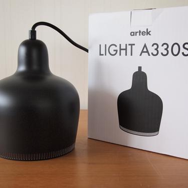 4 Available: ARTEK Alvar AALTO LIGHT 330S Pendant Ceiling Lamp, Black, Mid-Century Modern Scandinavian danish eames knoll era 